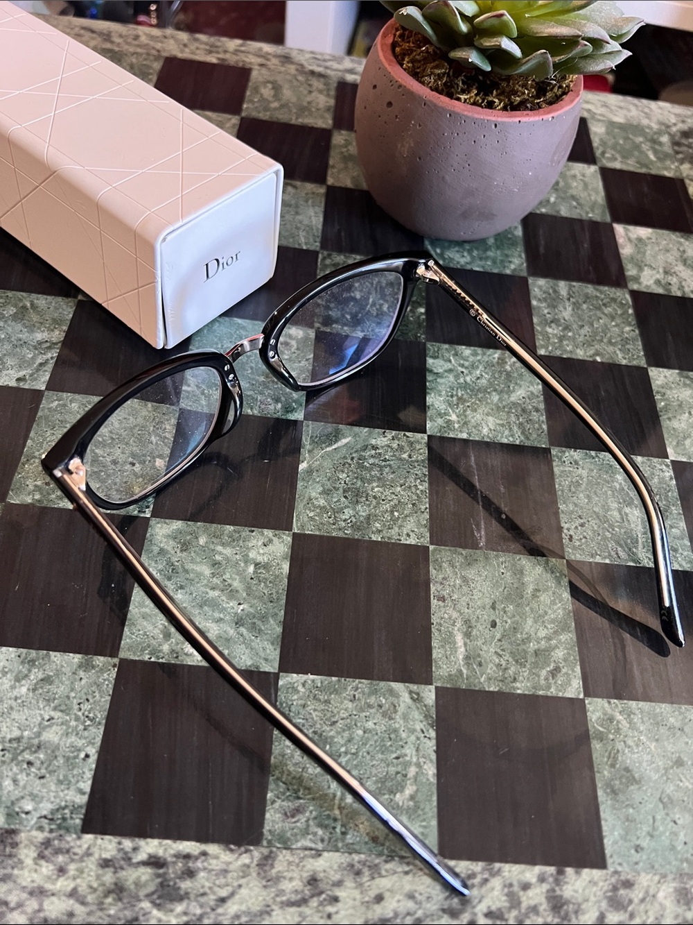 Dior Black Cat-Eye Frames with Silver Accents - Picture 4 of 5